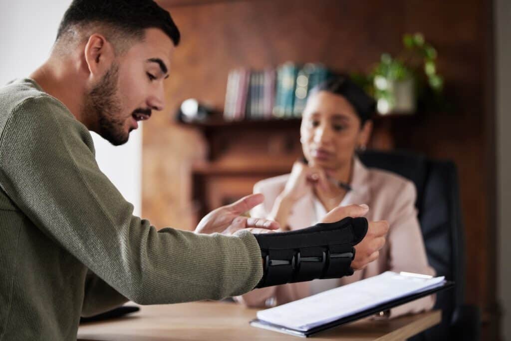 man discussing elements of negligence for personal injury case